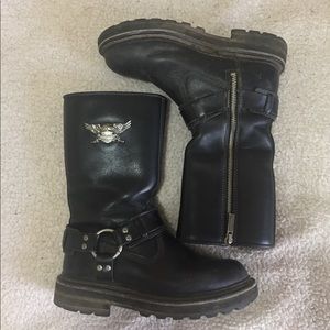 Vintage Harley Davidson Motorcycle Boots